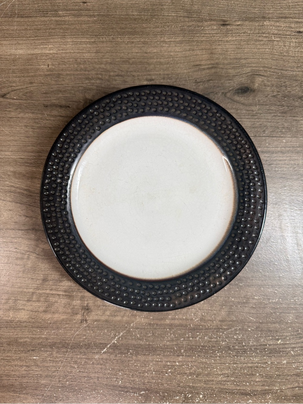 Threshold Barnet Bronze 8” Salad Bread Plates Set of 4 Embossed Stoneware